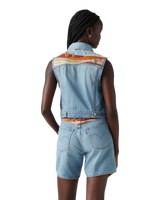 The Levi's® Womens Embroidered Gilet in Desert Utopia
