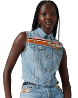 The Levi's® Womens Embroidered Gilet in Desert Utopia