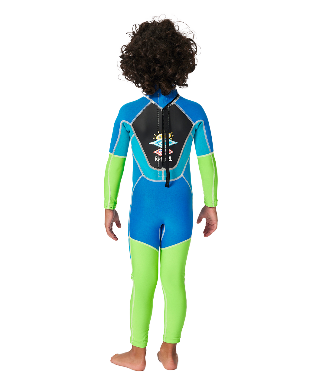 The Rip Curl Boys Groms Omega 1.5mm Back Zip Wetsuit in Blue
