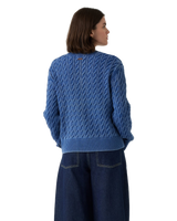 The Levi's® Womens Boyfriend Cable Jumper in Indigo Blue
