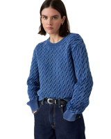 The Levi's® Womens Boyfriend Cable Jumper in Indigo Blue