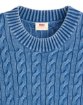 The Levi's® Womens Boyfriend Cable Jumper in Indigo Blue