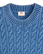 The Levi's® Womens Boyfriend Cable Jumper in Indigo Blue