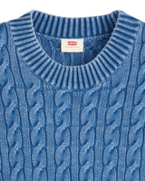 The Levi's® Womens Boyfriend Cable Jumper in Indigo Blue