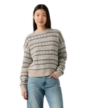 The Levi's® Womens Ines Fairlisle Jumper in Mia Fairlisle Taupe Heather Wool Blend