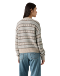 The Levi's® Womens Ines Fairlisle Jumper in Mia Fairlisle Taupe Heather Wool Blend