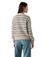 The Levi's® Womens Ines Fairlisle Jumper in Mia Fairlisle Taupe Heather Wool Blend