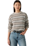 The Levi's® Womens Ines Fairlisle Jumper in Mia Fairlisle Taupe Heather Wool Blend