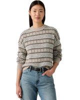 The Levi's® Womens Ines Fairlisle Jumper in Mia Fairlisle Taupe Heather Wool Blend
