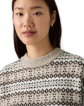 The Levi's® Womens Ines Fairlisle Jumper in Mia Fairlisle Taupe Heather Wool Blend