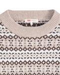 The Levi's® Womens Ines Fairlisle Jumper in Mia Fairlisle Taupe Heather Wool Blend