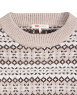 The Levi's® Womens Ines Fairlisle Jumper in Mia Fairlisle Taupe Heather Wool Blend