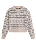 The Levi's® Womens Ines Fairlisle Jumper in Mia Fairlisle Taupe Heather Wool Blend