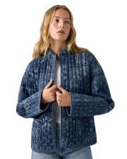 Lottie Liner Jacket in Emme Patchwork Bandana Dark Indigo