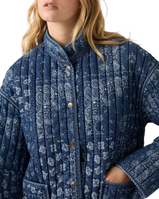 Lottie Liner Jacket in Emme Patchwork Bandana Dark Indigo