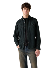 Smiley Western Shirt in Caridad Washed Black