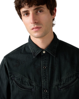 Smiley Western Shirt in Caridad Washed Black