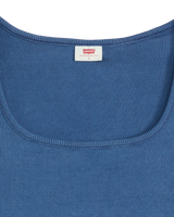 The Levi's® Womens Essential Square Neck T-Shirt in Indigo Rib Light Indigo
