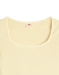 The Levi's® Womens Essential Square Neck T-Shirt in Garment Dye French Vanilla