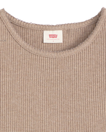 The Levi's® Womens Dry Goods Waffle Cap T-Shirt in Taupe Gray Heather Bros