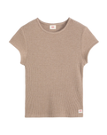 The Levi's® Womens Dry Goods Waffle Cap T-Shirt in Taupe Gray Heather Bros