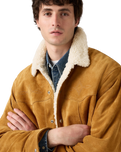 Western Suede Sherpa Jacket in Evening Sun Trucker