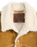 Western Suede Sherpa Jacket in Evening Sun Trucker