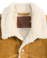 Western Suede Sherpa Jacket in Evening Sun Trucker