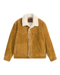 Western Suede Sherpa Jacket in Evening Sun Trucker