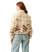 The Levi's® Womens Kasey Sherpa Fleece Jacket in Whisper White