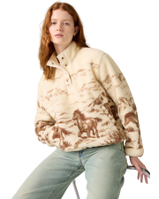 The Levi's® Womens Kasey Sherpa Fleece Jacket in Whisper White