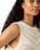 Adrienne Crochet Tank Top in Egret