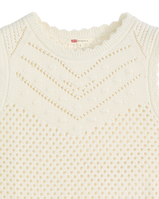 Adrienne Crochet Tank Top in Egret