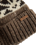 The Levi's® Womens Boho Beanie in Fair Isle Walnut