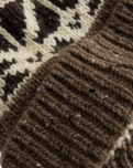 The Levi's® Womens Boho Beanie in Fair Isle Walnut