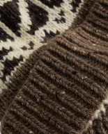 The Levi's® Womens Boho Beanie in Fair Isle Walnut