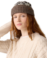 The Levi's® Womens Boho Beanie in Fair Isle Walnut