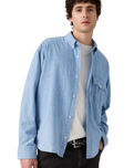 Zandt Cropped Shirt in Charlie Light Chambray