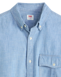 Zandt Cropped Shirt in Charlie Light Chambray