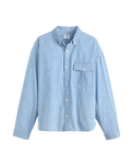 Zandt Cropped Shirt in Charlie Light Chambray