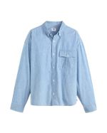 Zandt Cropped Shirt in Charlie Light Chambray