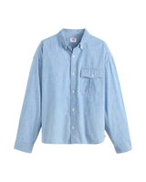 Zandt Cropped Shirt in Charlie Light Chambray