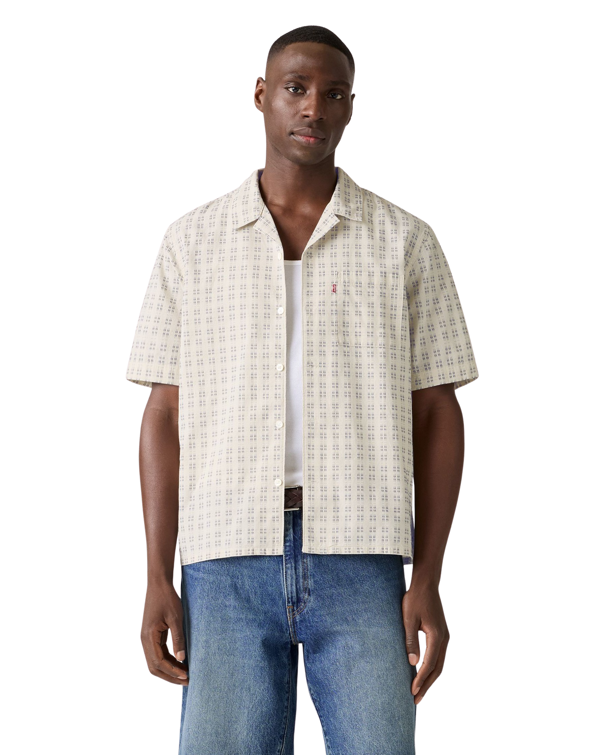 Sunset Standard Camp Shirt in Hendrick Indigo Plaid