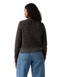 The Levi's® Womens Tara Wooly Cardigan in Dilara Leopard Charcoal