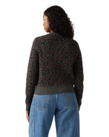 The Levi's® Womens Tara Wooly Cardigan in Dilara Leopard Charcoal