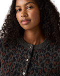 The Levi's® Womens Tara Wooly Cardigan in Dilara Leopard Charcoal