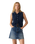 The Levi's® Womens Supersoft Mini Ruffle Vest in Navy Blazer