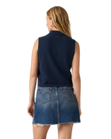 The Levi's® Womens Supersoft Mini Ruffle Vest in Navy Blazer