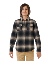 Boys Count Flannel Shirt in Taupe