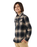 Boys Count Flannel Shirt in Taupe